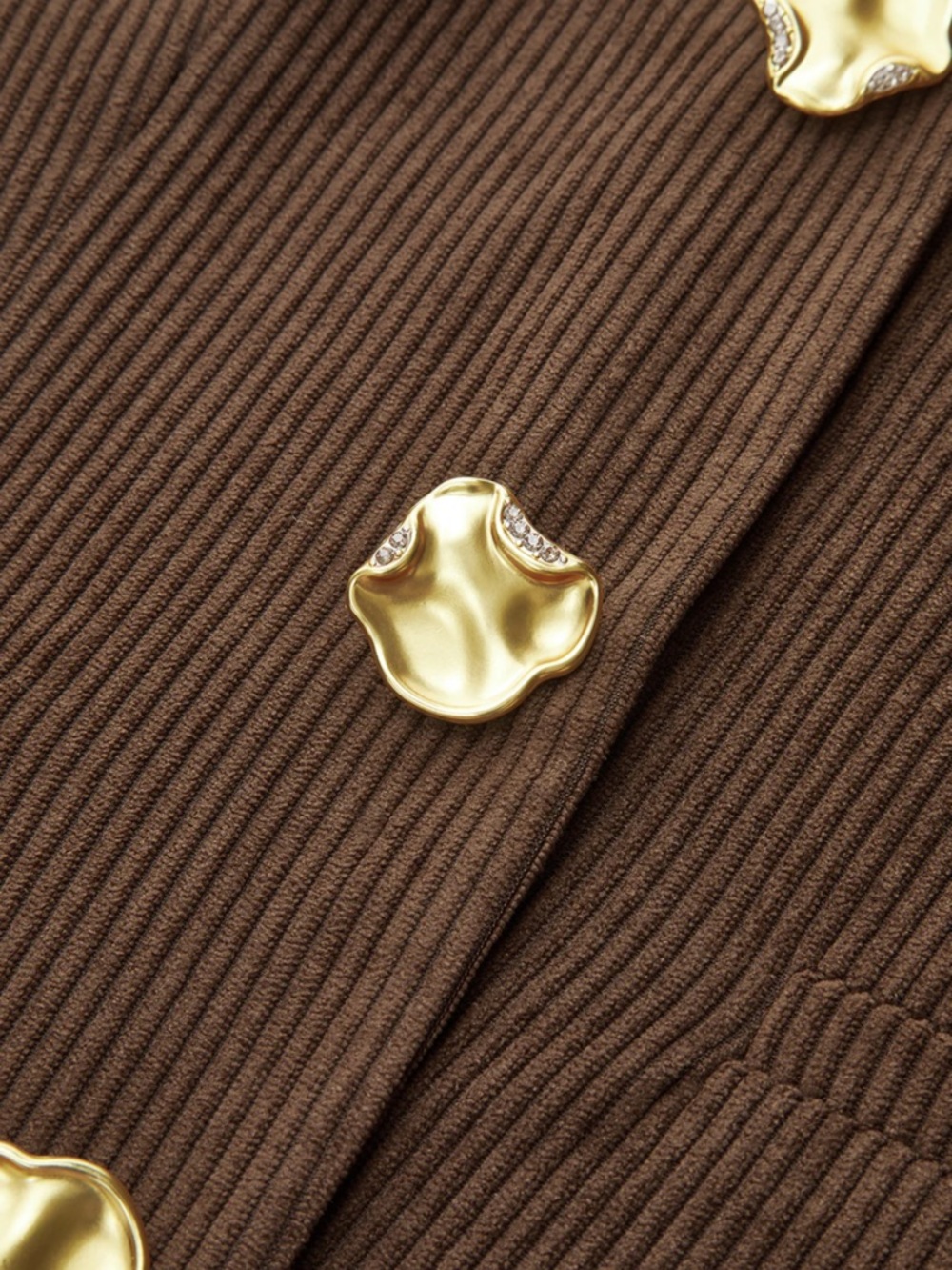 Corduroy Metal Button Vest & Wide-Leg Pants Set Size Medium NWT - Picture 7 of 10